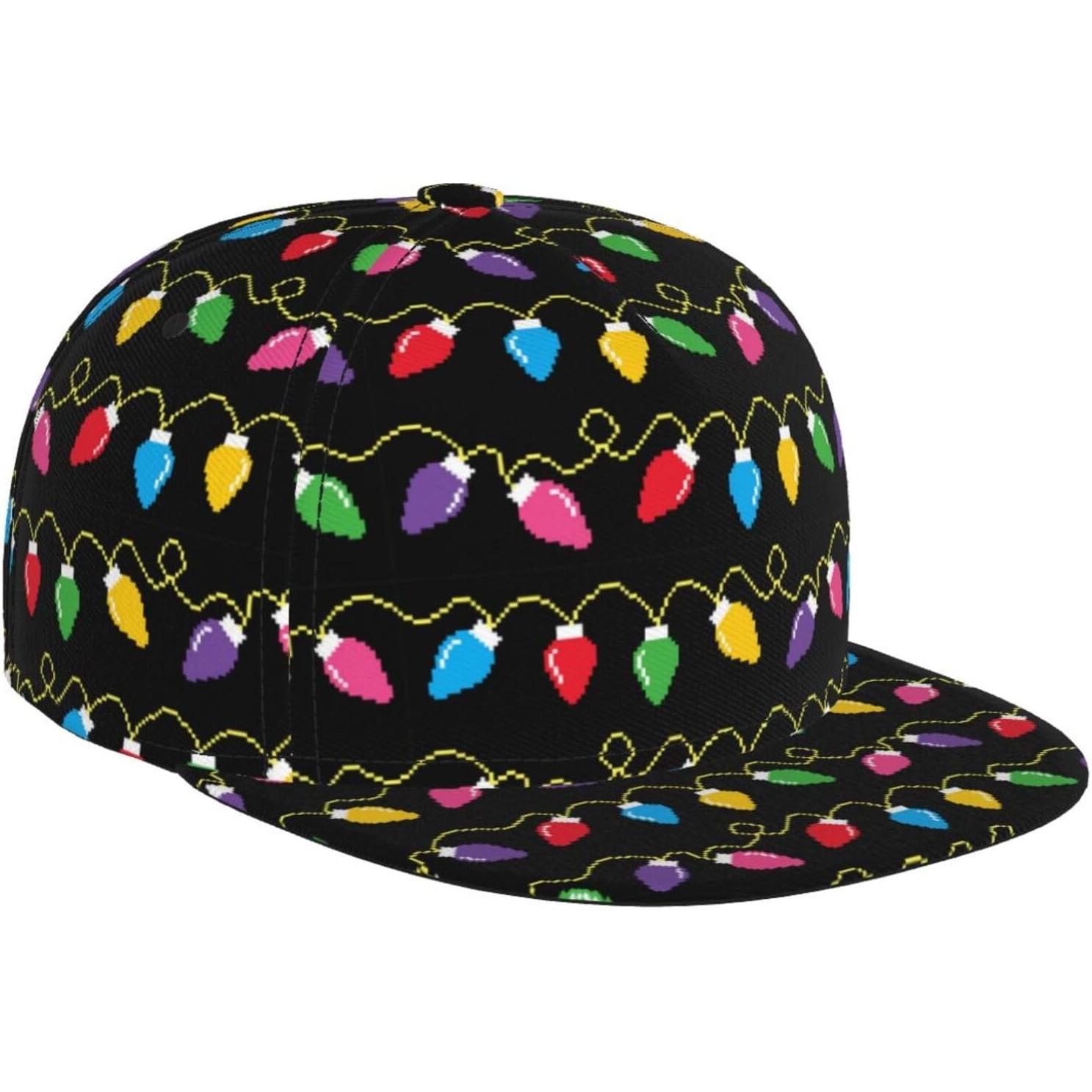 Outdoor Sport Festival - Festive Neon Snapback Cap Lights Pattern