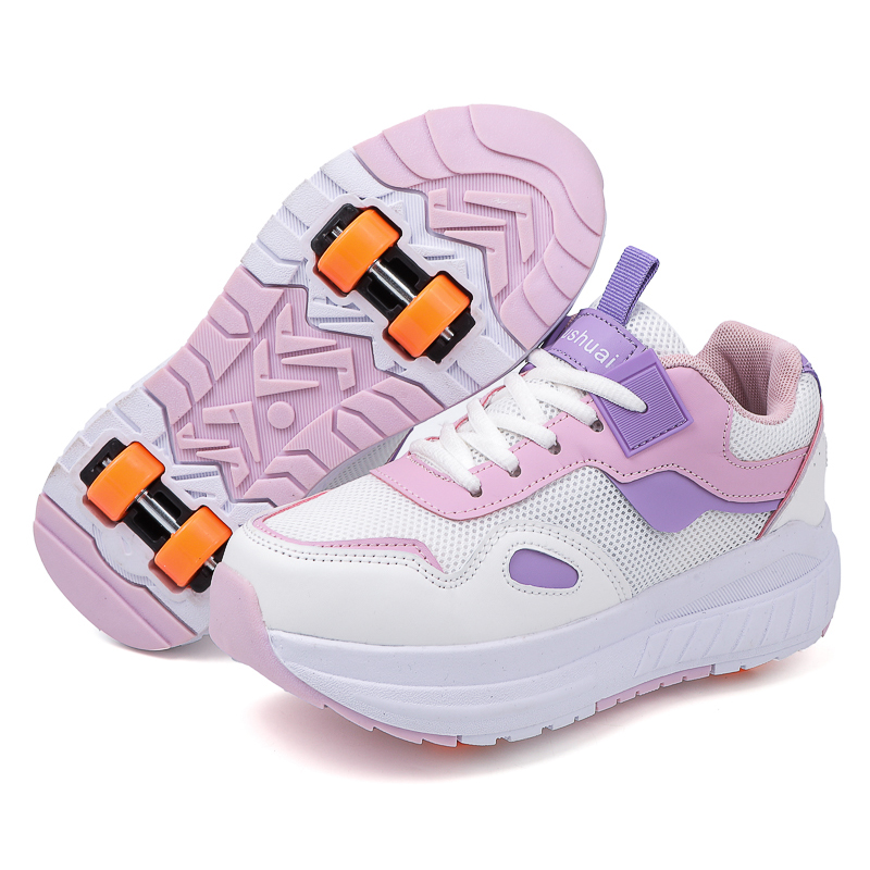 Outdoor Sports Shoes - Kids Roller Skates 4 Wheels Detachable