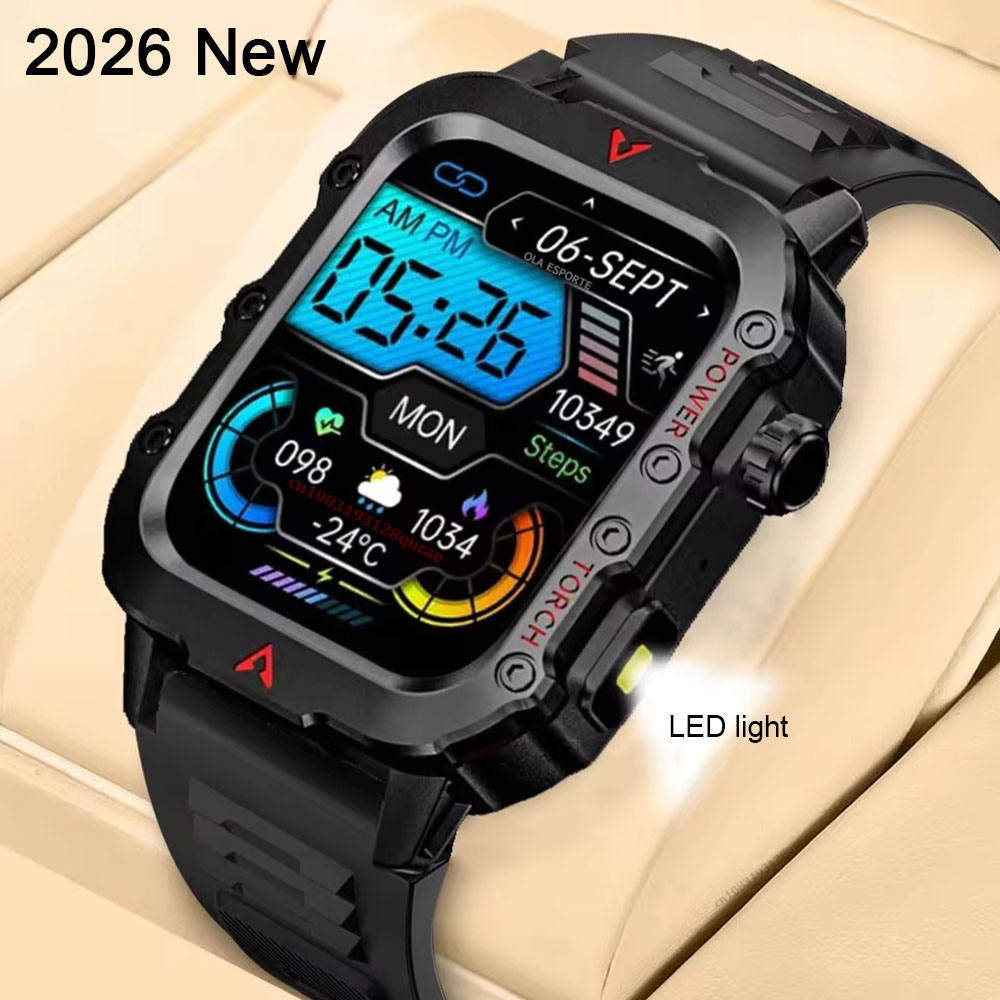 Outdoor Sport Day - New Men's Smart Watch LED Flashlight