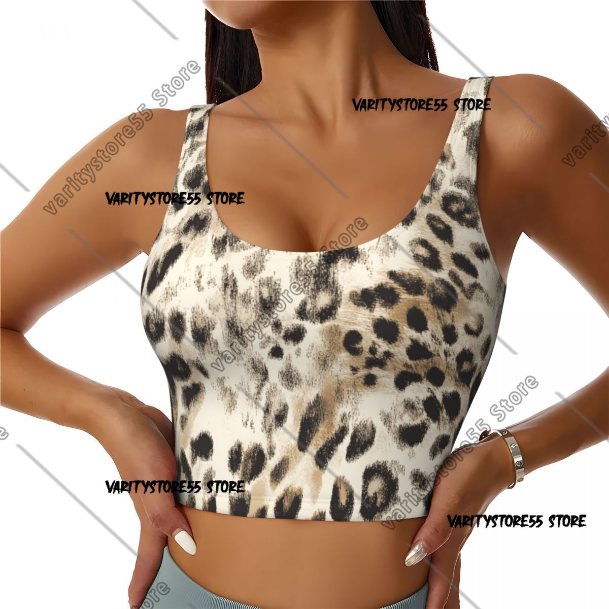 Outdoor Sport Day - Leopard Print Yoga Vest Women Gym