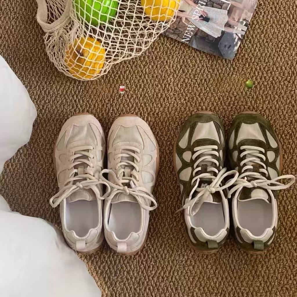 Vintage Patchwork Lace Up Snea - đánh giá và giá Outdoor Sports Shoes
