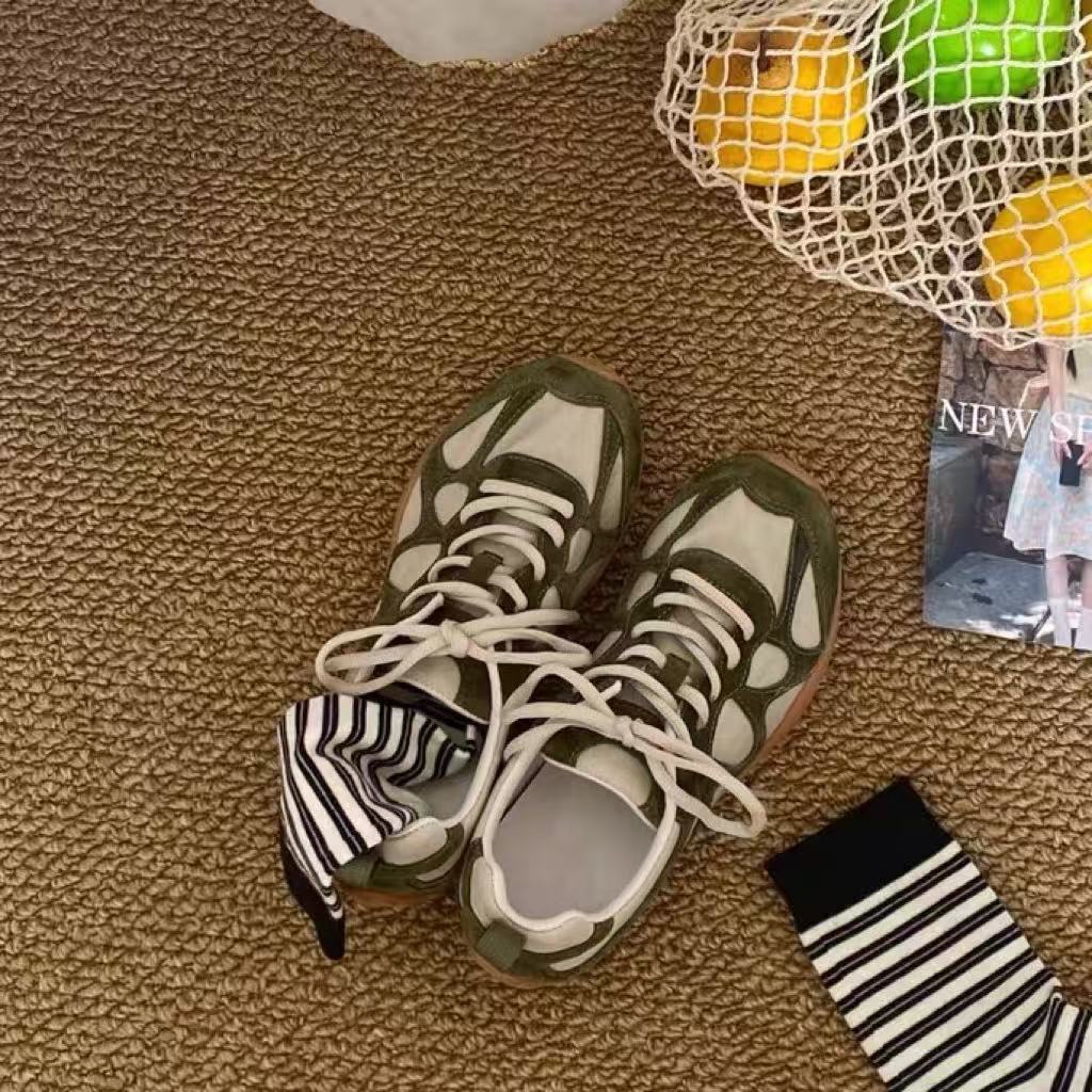 Vintage Patchwork Lace Up Snea - đánh giá và giá Outdoor Sports Shoes